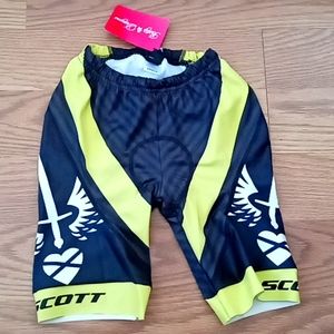 Betty Designs Tri Shorts (Pin Stripe/ Neon Block)